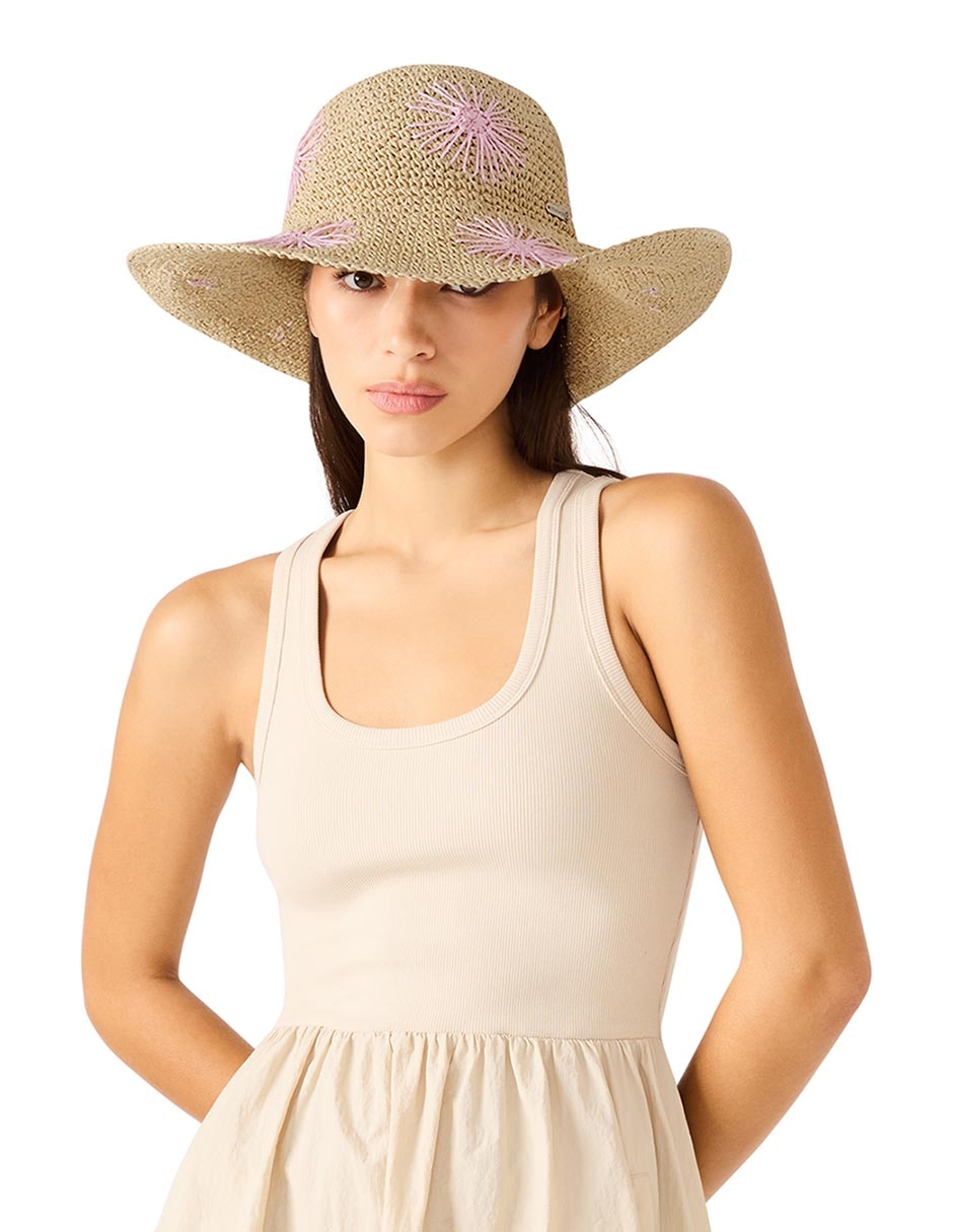 Sombrero Ala Mediana Steve Madden Estampado Bordado