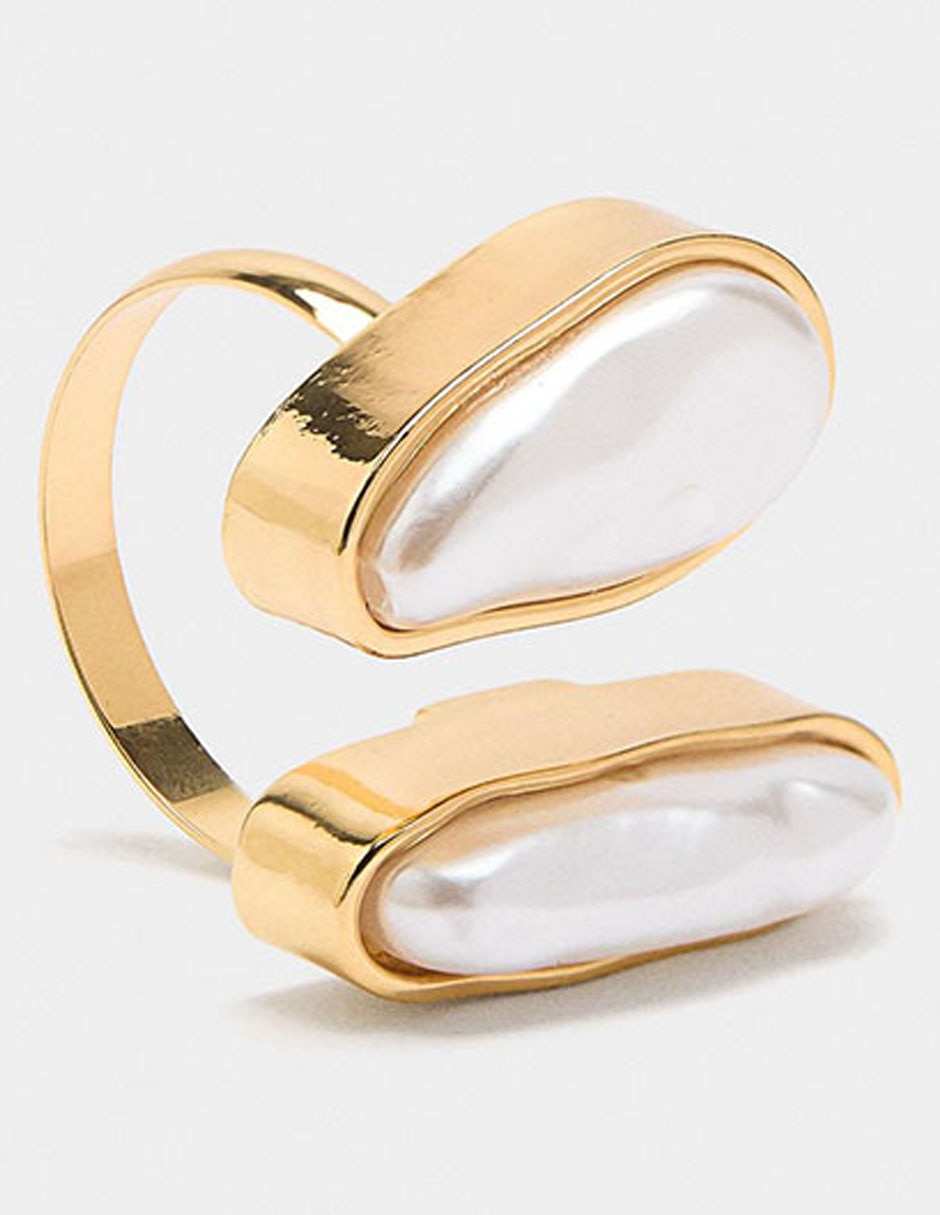 Anillo perla pavé