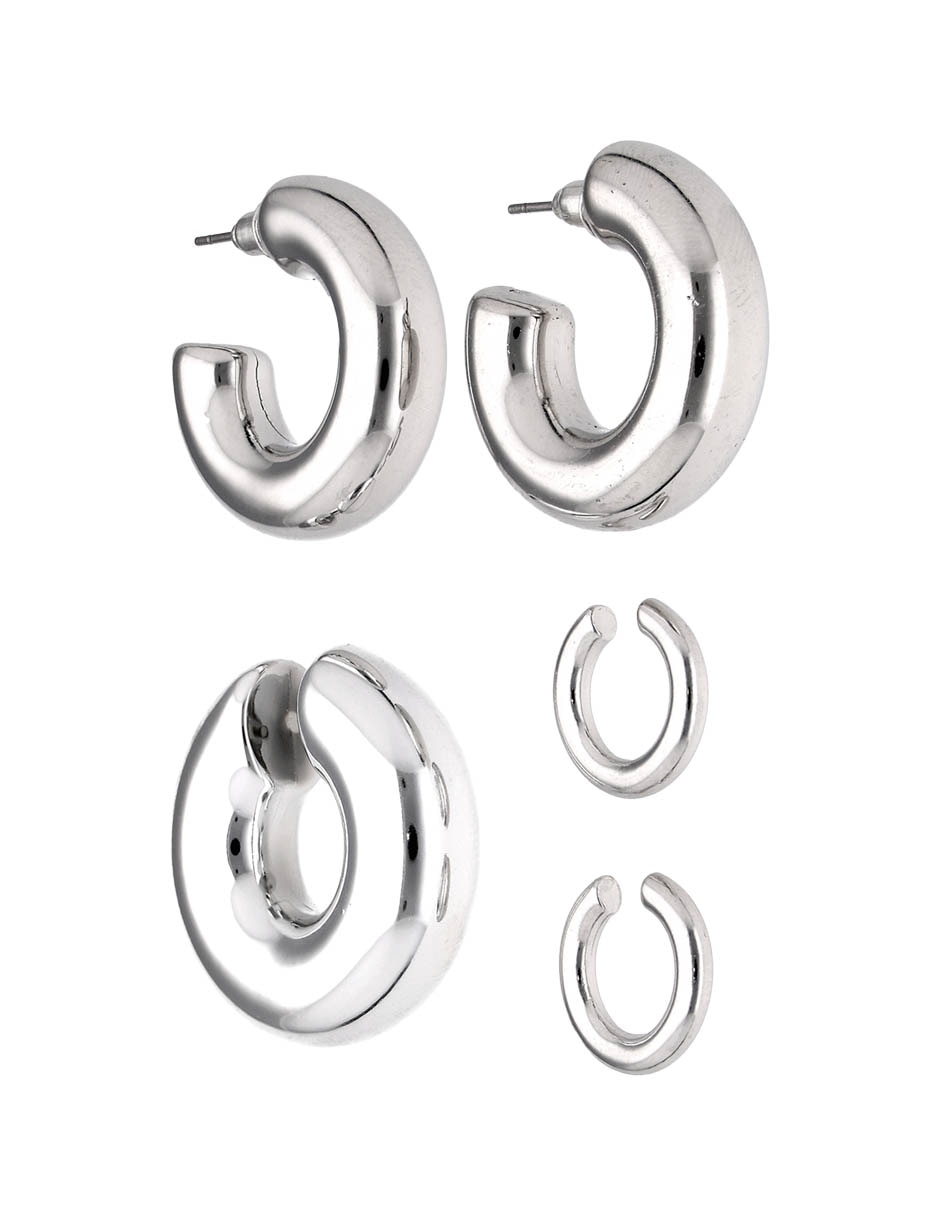 Set de aretes acabado brillante 2