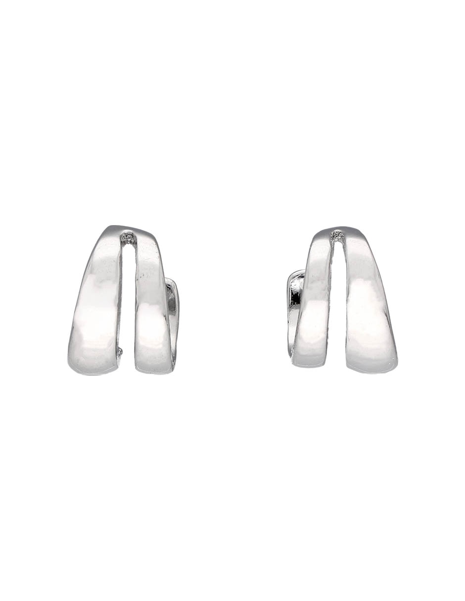Aretes ear cuff circulares con acabado brillante 1
