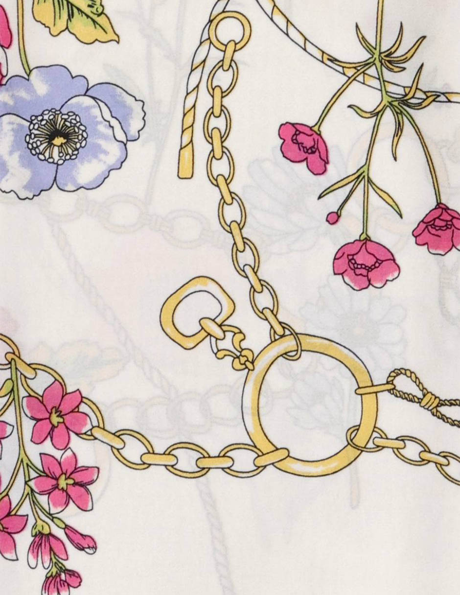 Mascada Con Estampado Floral De Poliéster Para Mujer 4