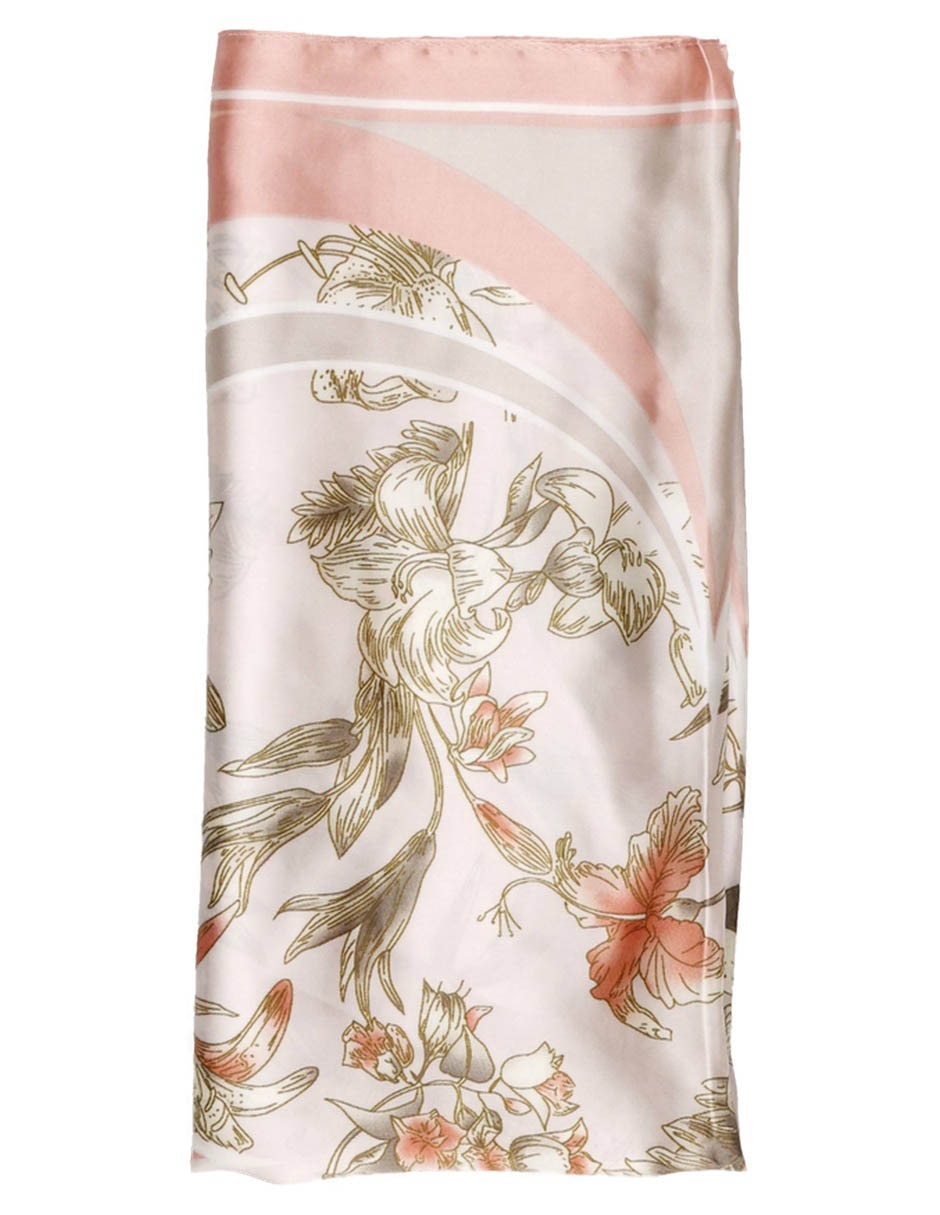 Mascada Con Estampado Floral De Poliéster Para Mujer 2