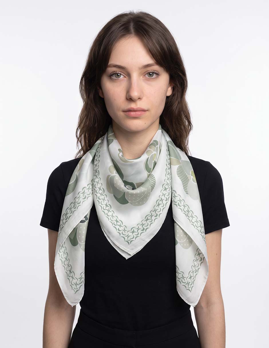 Mascada con estampado floral para muer
