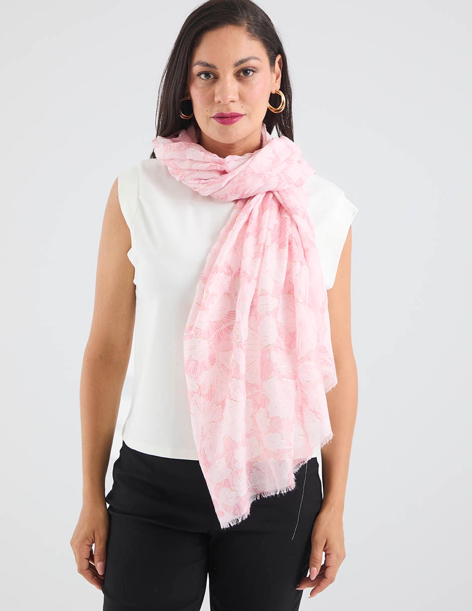 Pashmina Con Estampado Floral De Viscosa Para Mujer