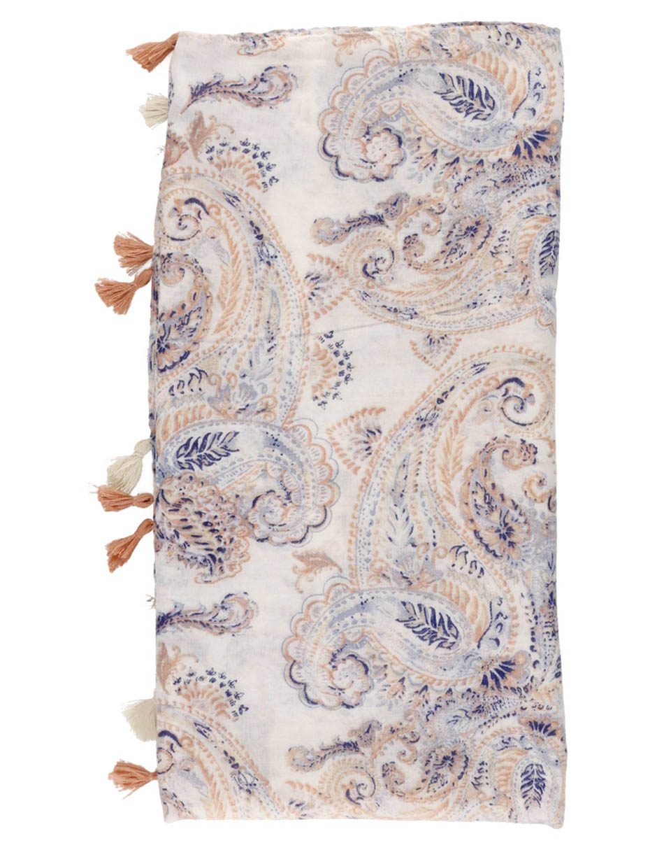 Pashmina Con Estampado Damasco De Viscosa Para Mujer 2