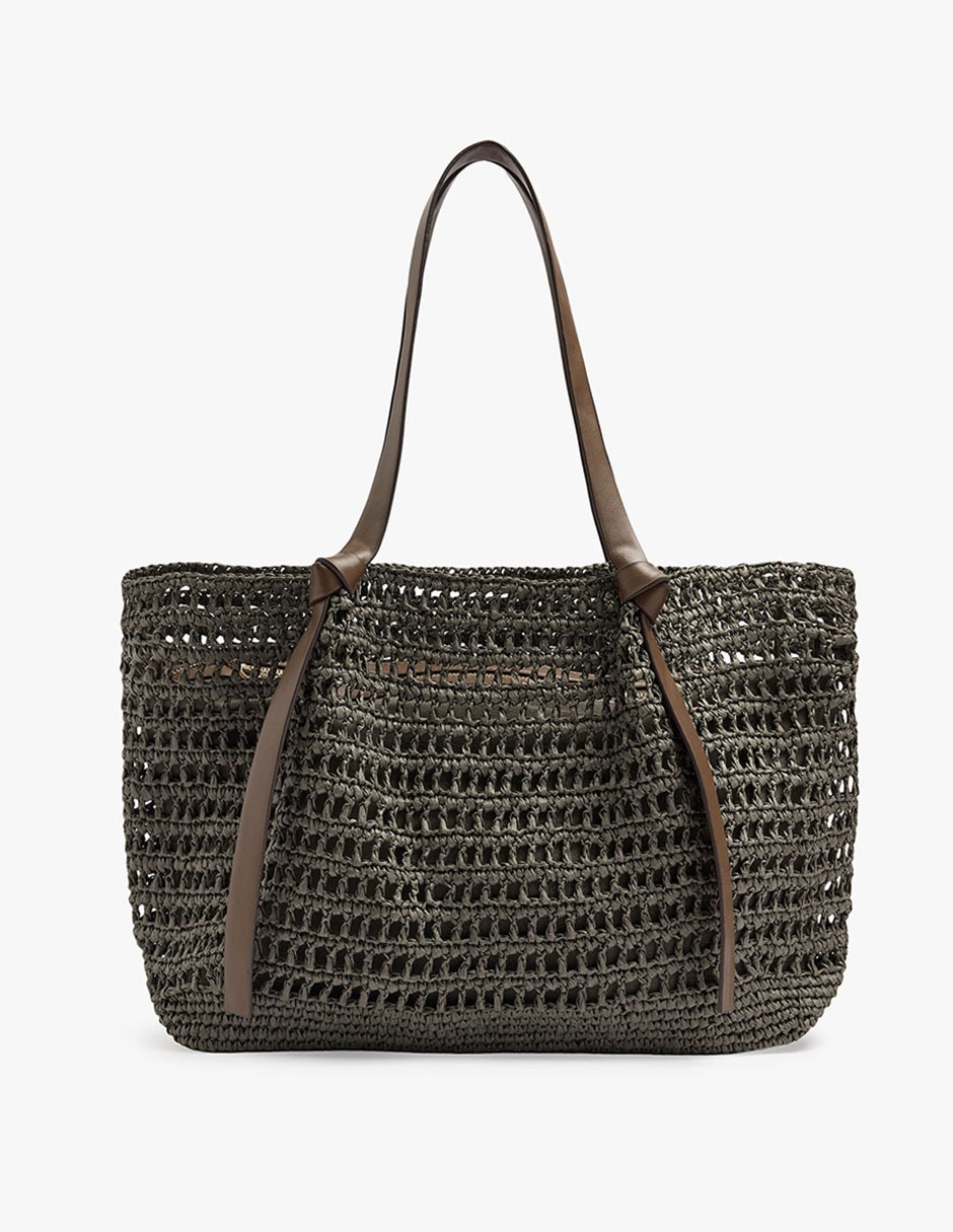 "set/bolsa" shopper bamboo no aplica "de" mezcla de materiales "para" (si aplica) mujer 1