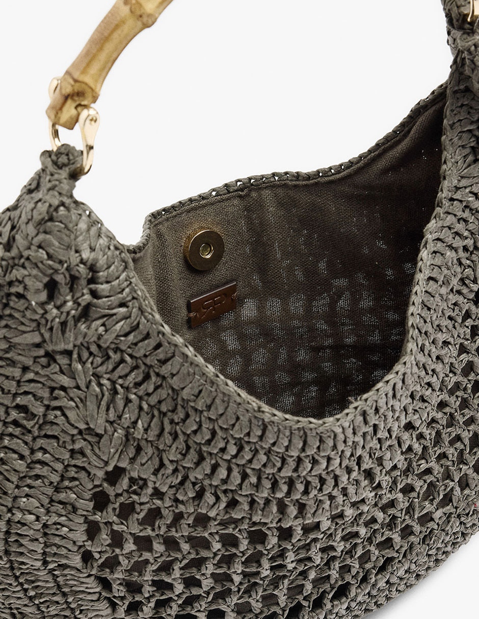"set/bolsa" shoulder bamboo no aplica "de" mezcla de materiales "para" (si aplica) mujer 4