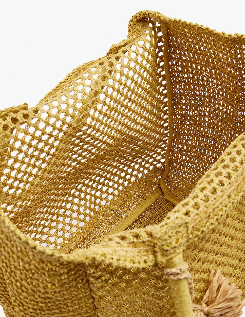 "set/bolsa" shopper bamboo no aplica "de" mezcla de materiales "para" (si aplica) mujer 3