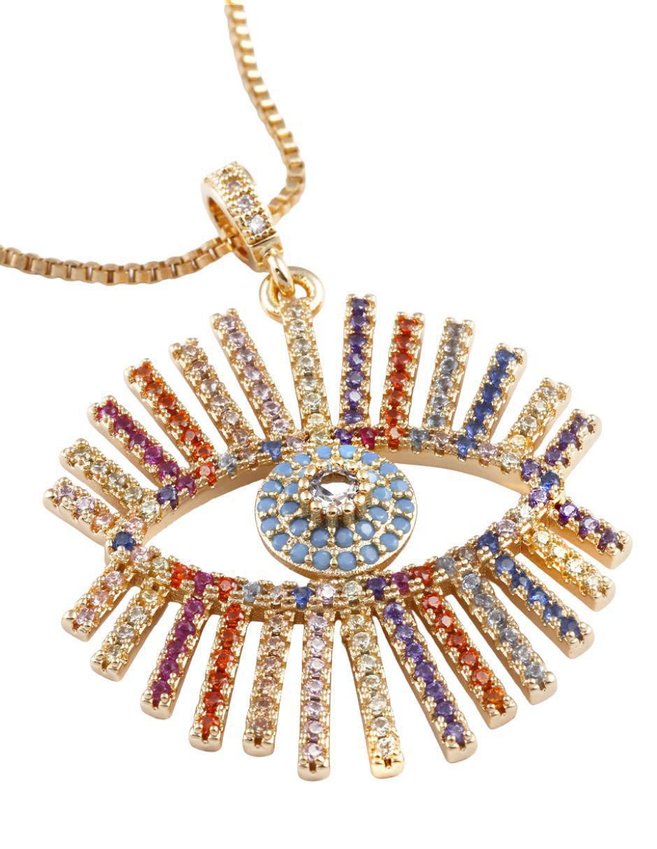 Collar con dije de ojo Vigía Gold 3