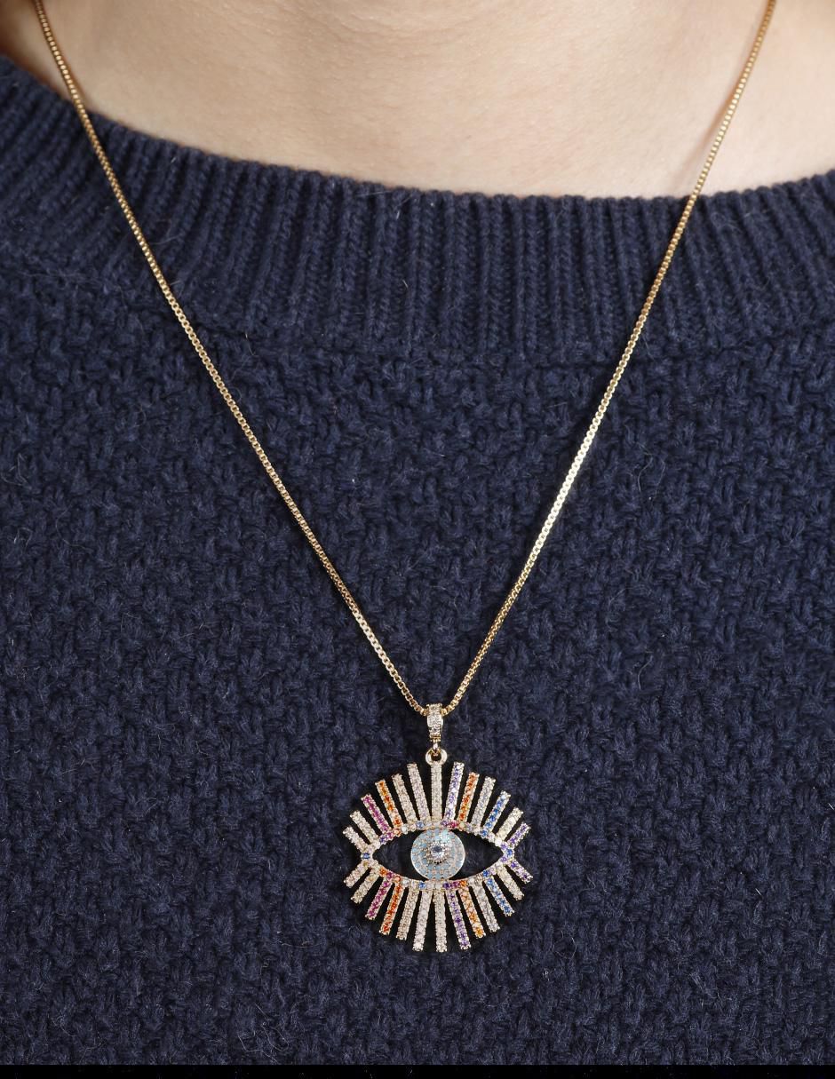 Collar con dije de ojo Vigía Gold 4