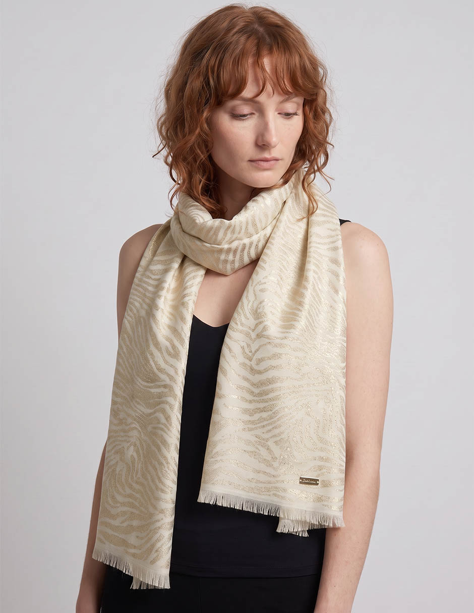 Pashmina dnky con estampado animal print para mujer