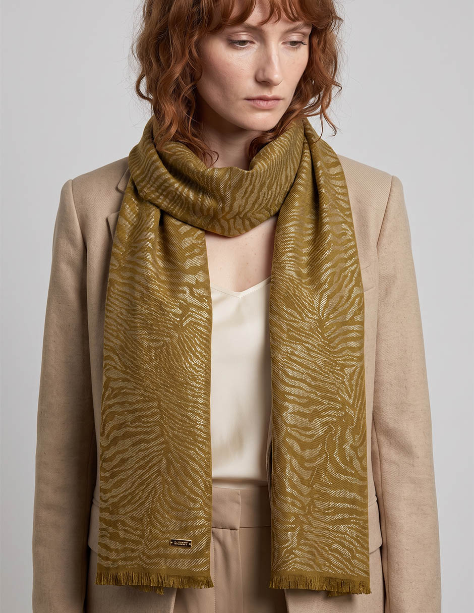 Pashmina dnky con estampado animal print para mujer