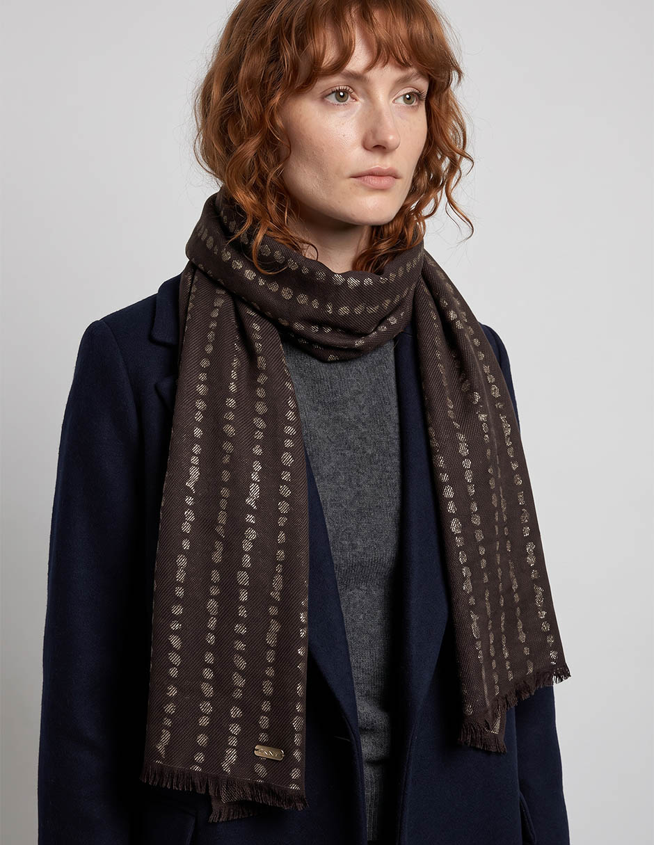 Pashmina dnky con estampado de lunares para mujer