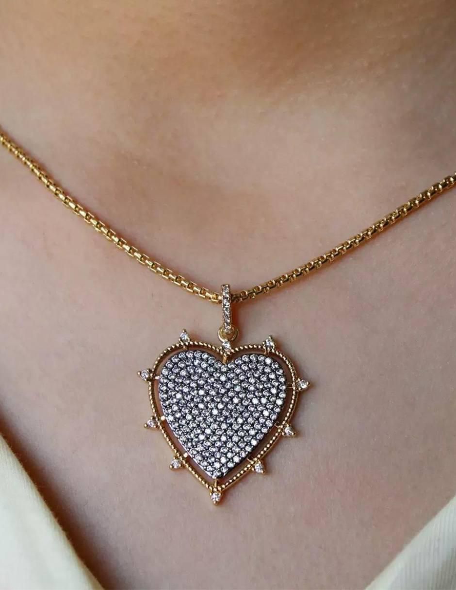 Collar con dije de corazón 4
