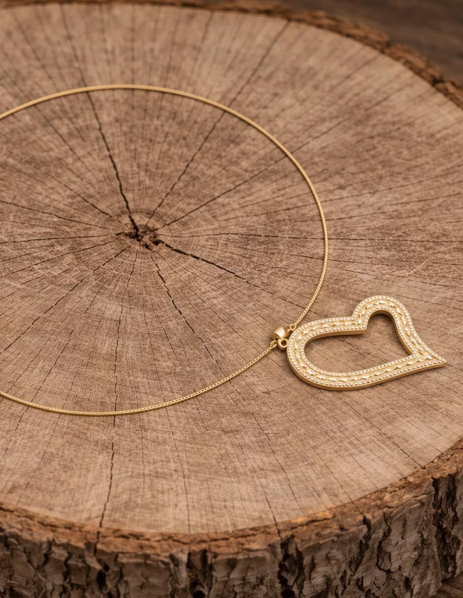 Collar con dije de corazón Eteria 4