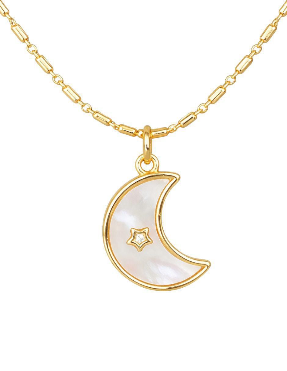 Collar con dije de Luna Selene 18 K Collar con dije de Luna Selene 18 K
