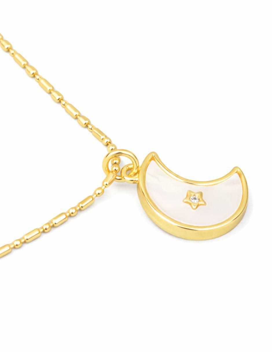 Collar con dije de Luna Selene 18 K 6
