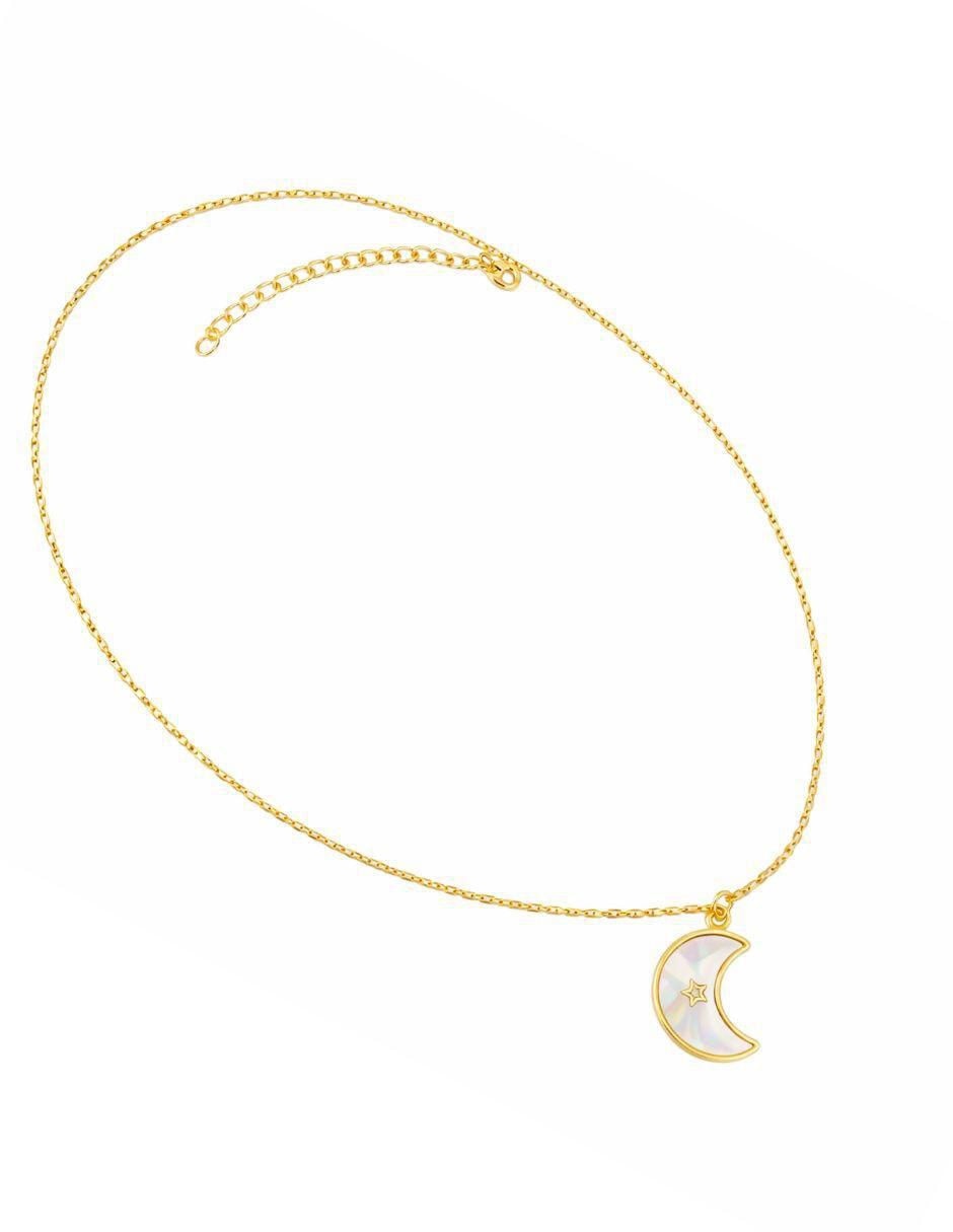 Collar con dije de Luna Selene 18 K 7