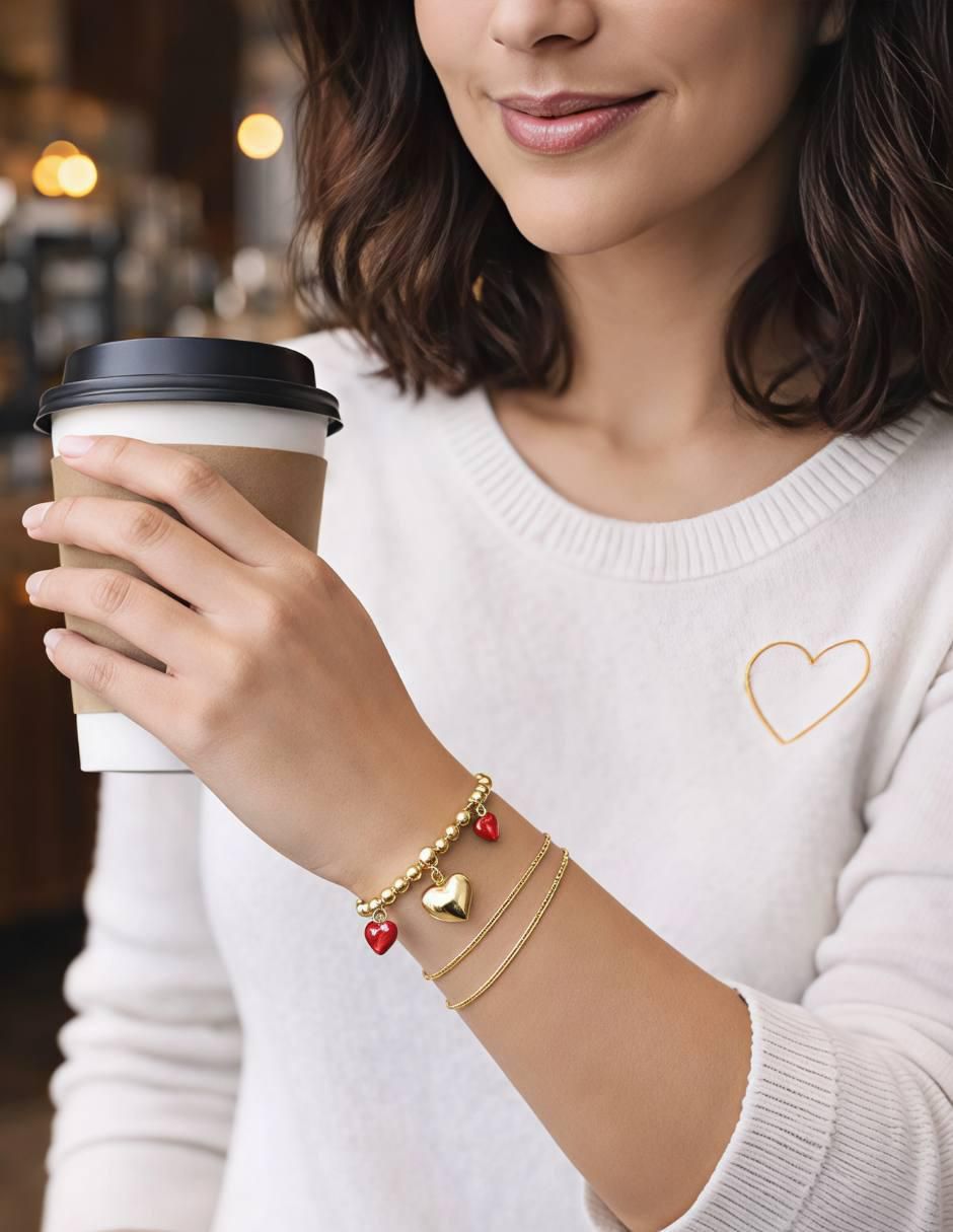 Pulsera Encanto acabado baño de oro 18 K 6