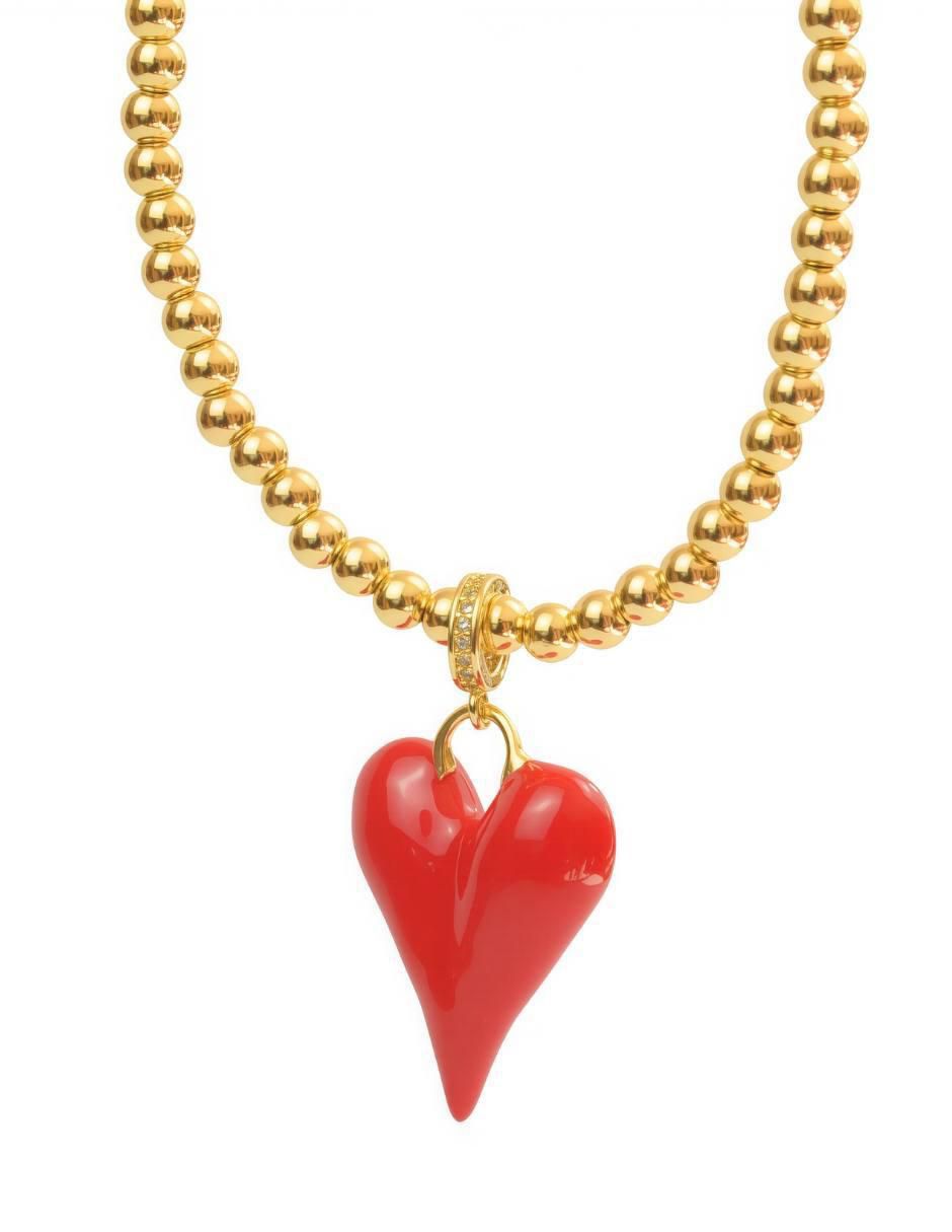 Collar con dije de corazón Pasión