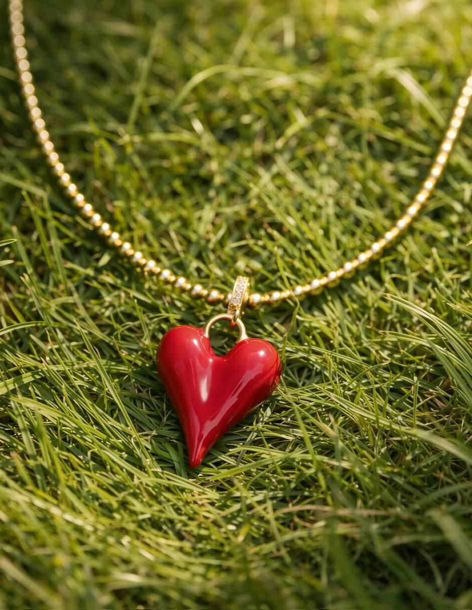 Collar con dije de corazón Pasión 5