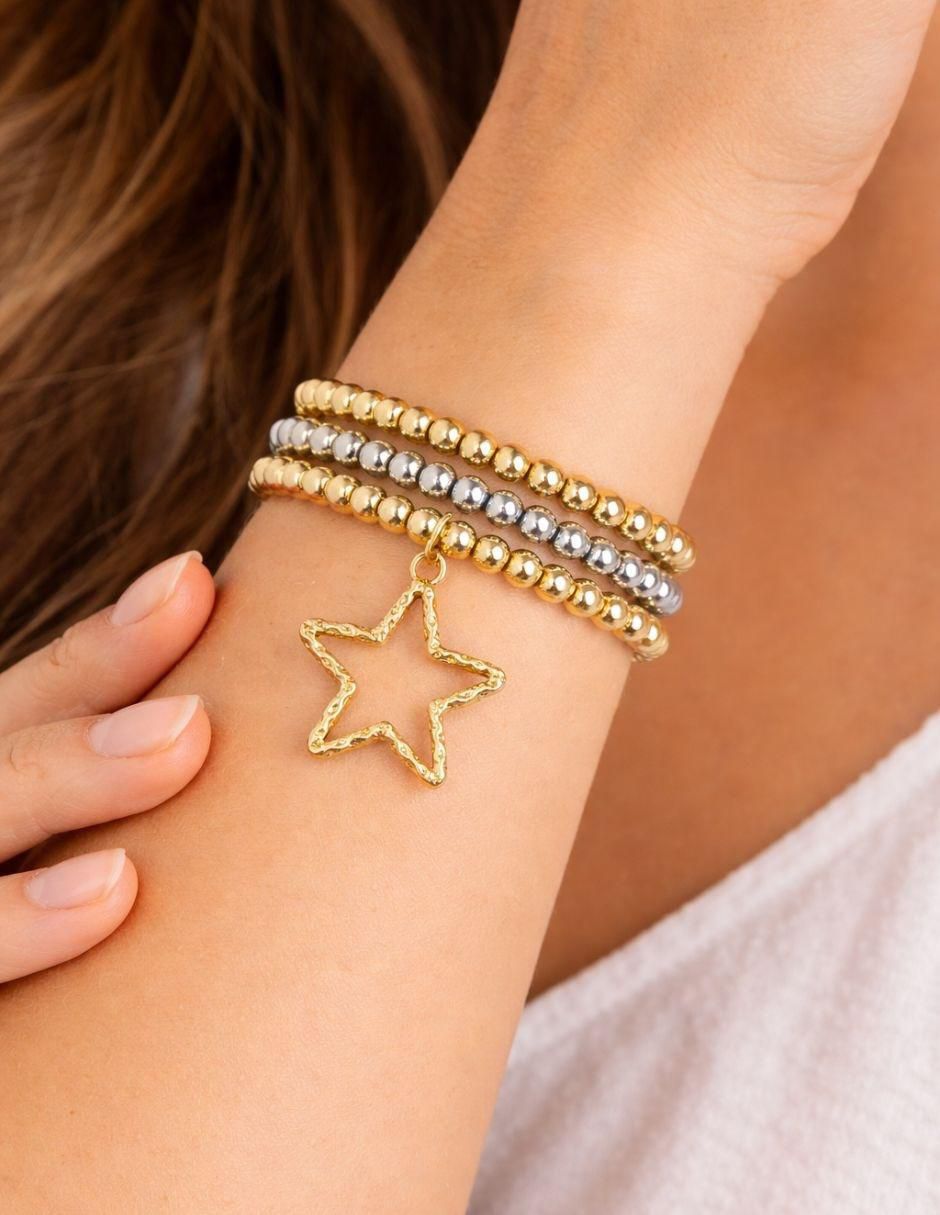 Pulsera Estelar acabado baño de oro 18 K 5