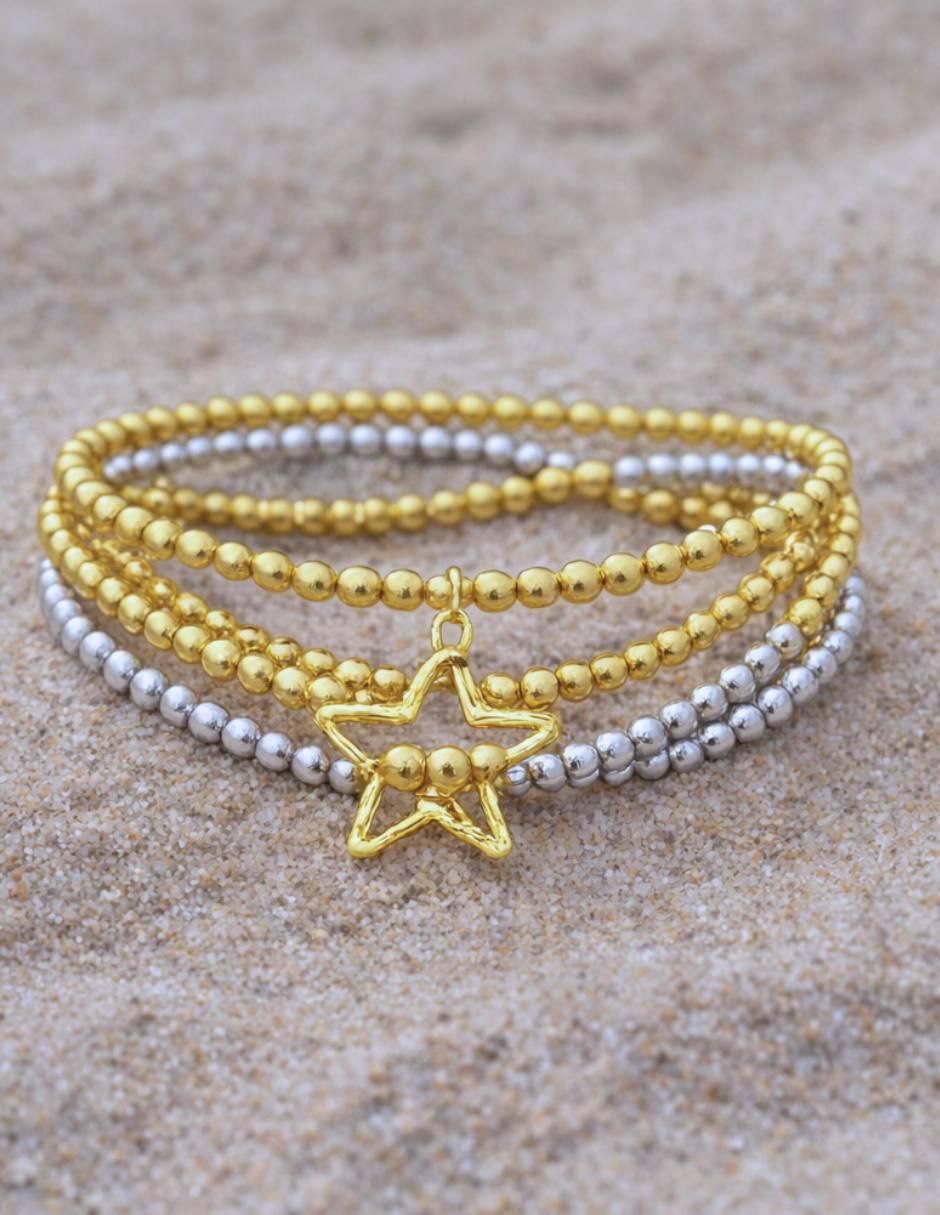 Pulsera Estelar acabado baño de oro 18 K 6
