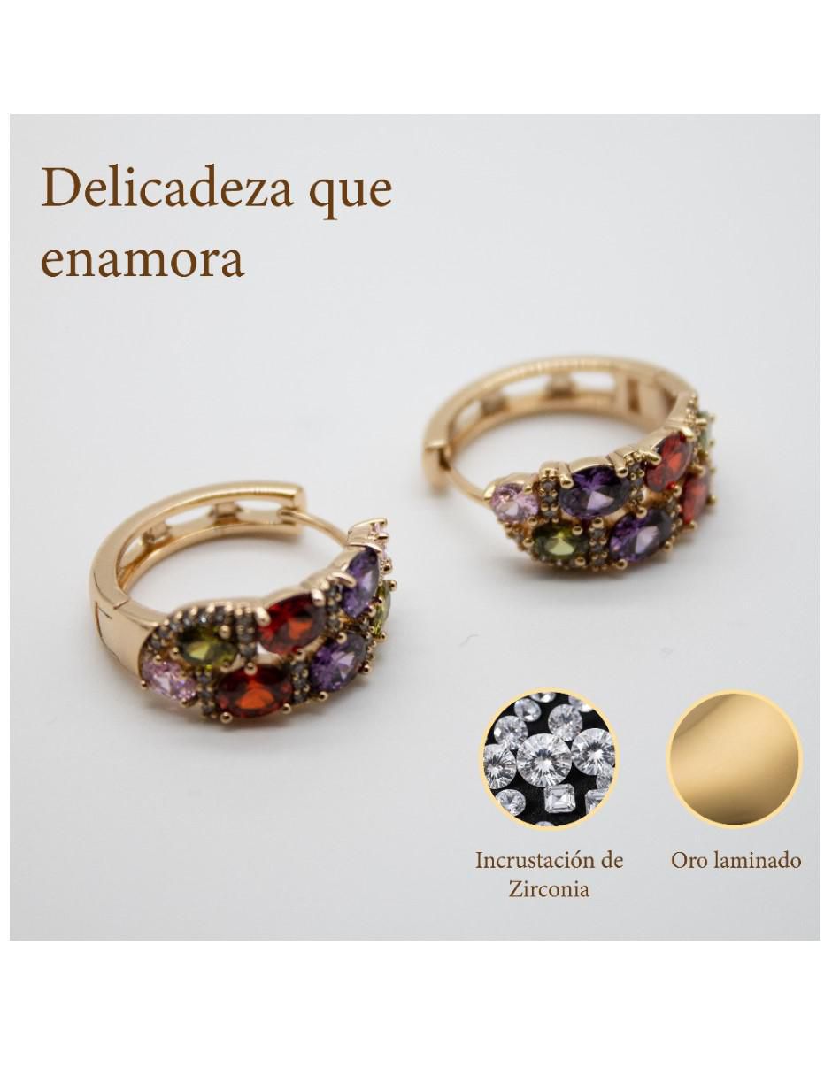Huggies Cm-Top de oro laminado 14 k con acabado chapa de oro zirconia cúbica