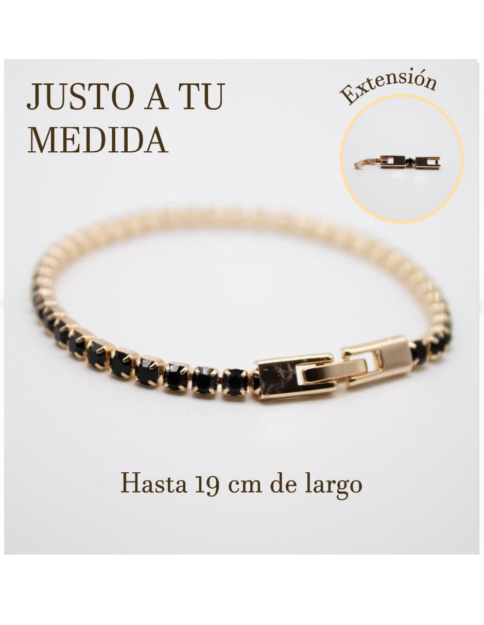 Pulsera de oro laminado con zirconia cúbica 14 k brazalete elegante juvenil con extensión acabado chapa de oro 2