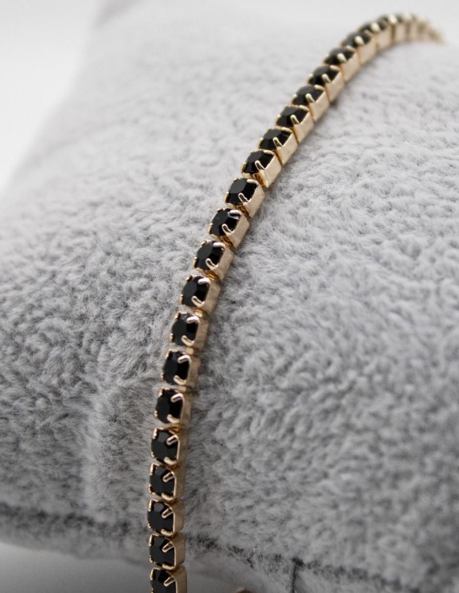 Pulsera de oro laminado con zirconia cúbica 14 k brazalete elegante juvenil con extensión acabado chapa de oro 4