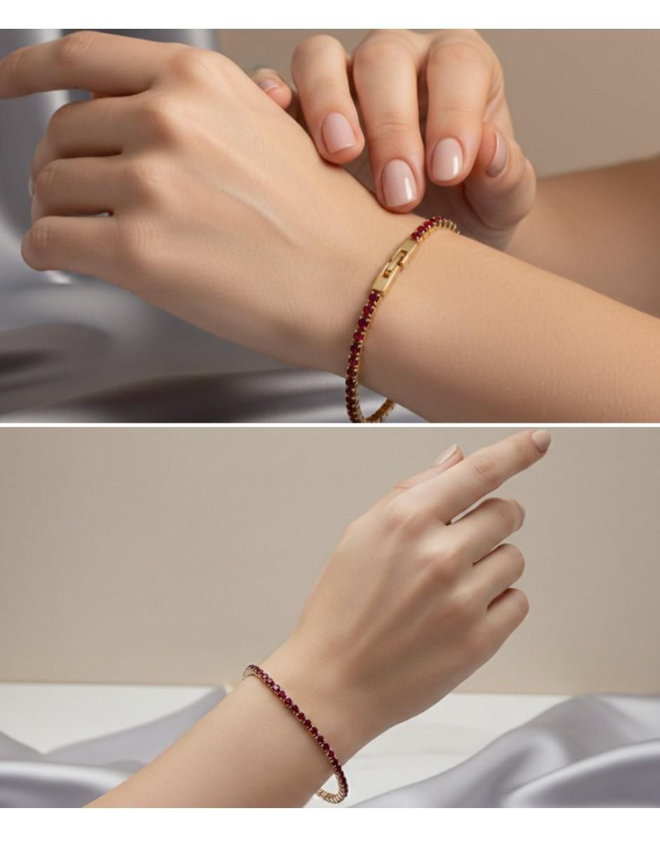 Pulsera cm-top de oro laminado con zirconia cúbica 14 k brazalete elegante juvenil con extensión acabado chapa de oro