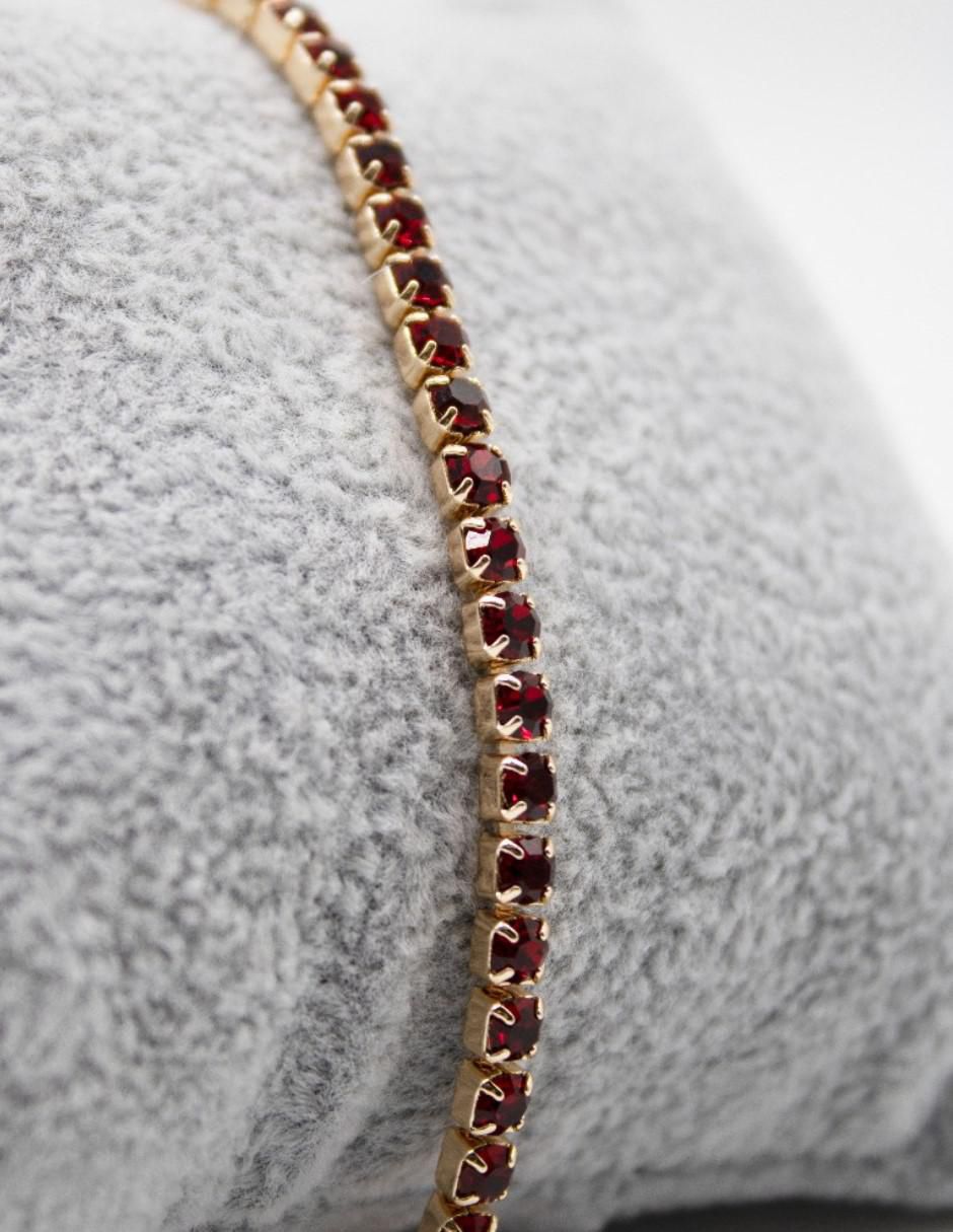 Pulsera cm-top de oro laminado con zirconia cúbica 14 k brazalete elegante juvenil con extensión acabado chapa de oro