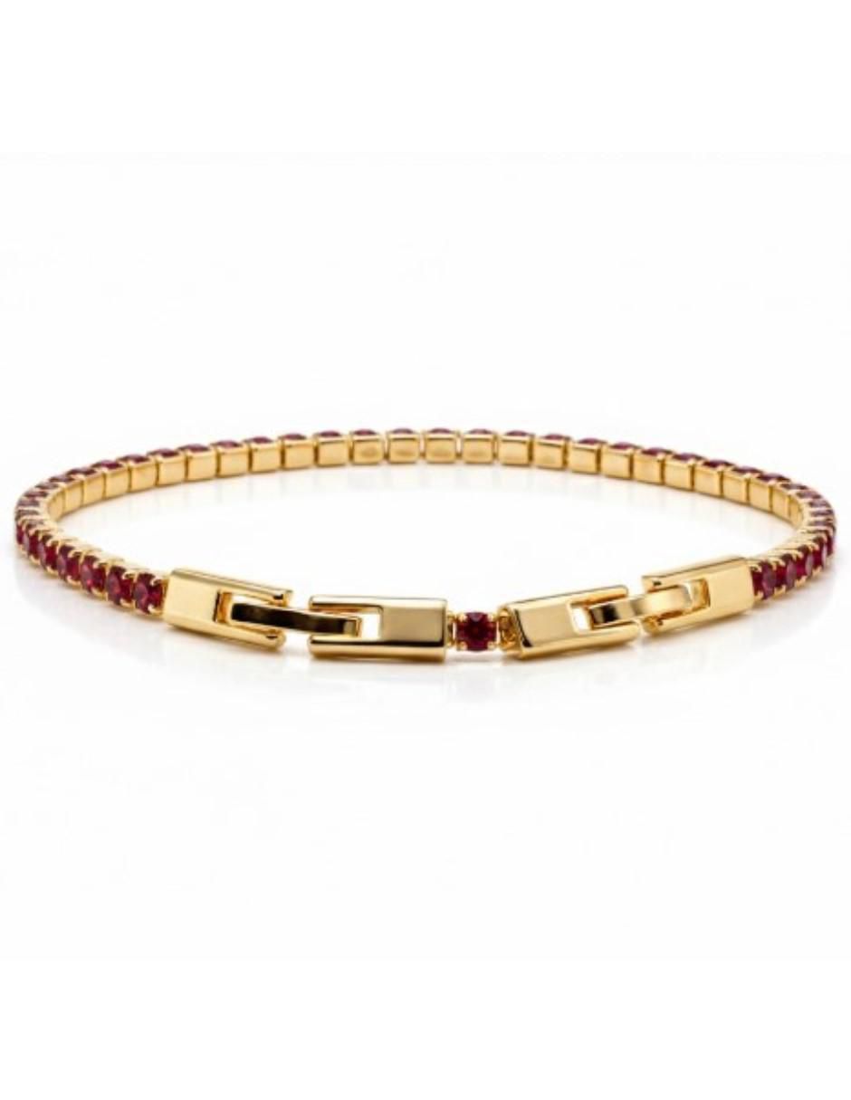 Pulsera cm-top de oro laminado con zirconia cúbica 14 k brazalete elegante juvenil con extensión acabado chapa de oro