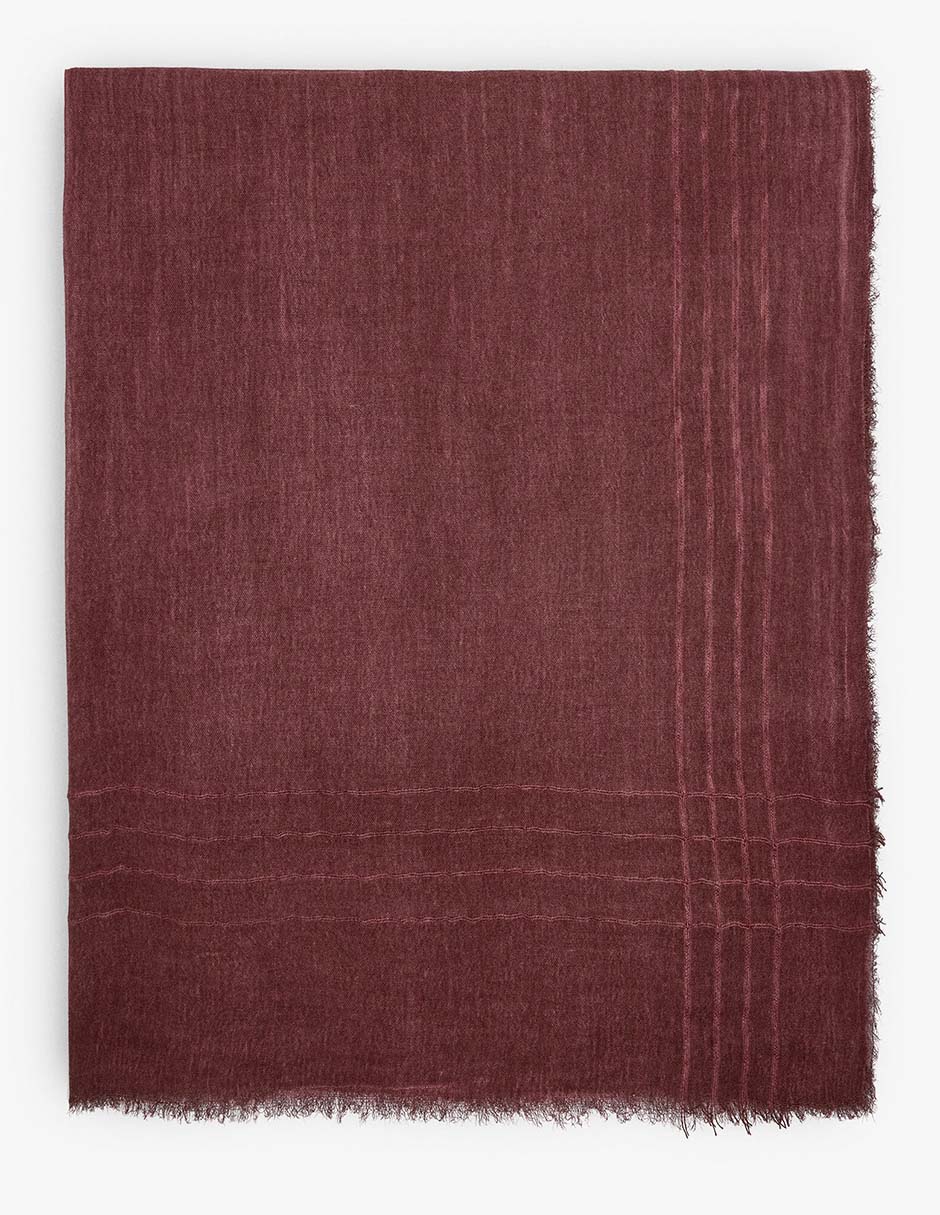 Pashmina Con Estampado Liso De Mezcla De Materiales Para Mujer