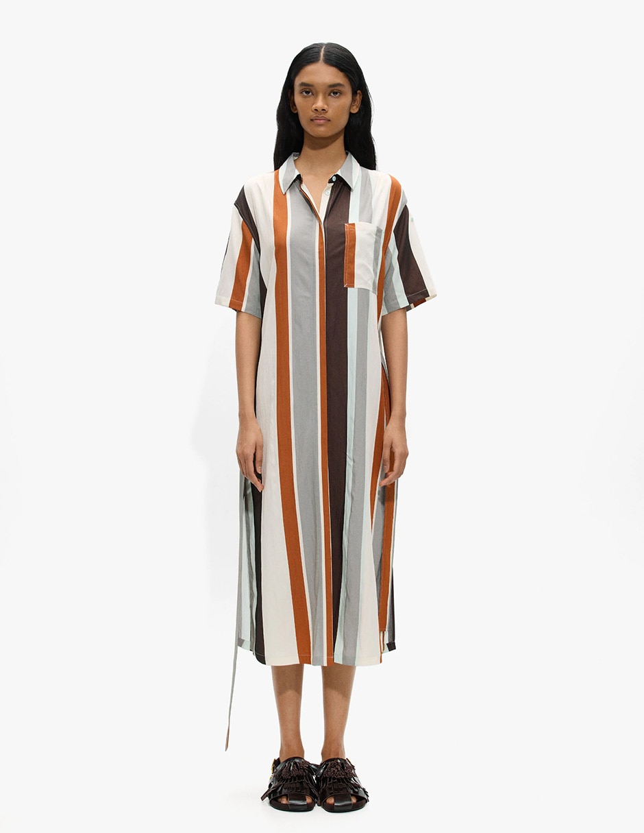 Vestido Midi Casual Veneza Abril Para Mujer 2