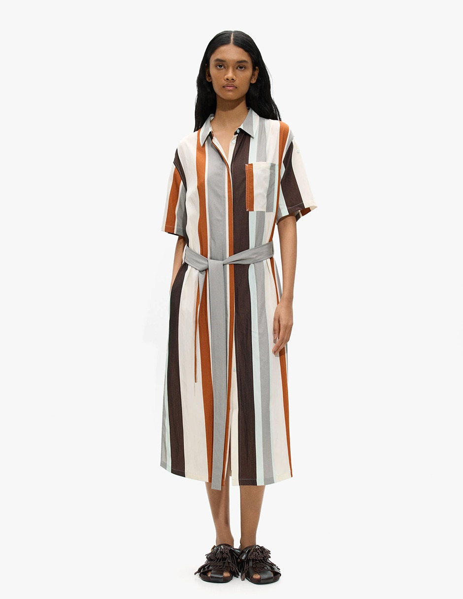 Vestido Midi Casual Veneza Abril Para Mujer 4
