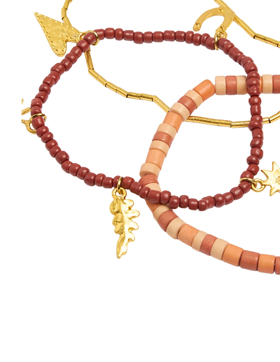 Pulsera De Mezcla De Materiales Con Sin Gema Sin Kilataje Almara Acabado 3