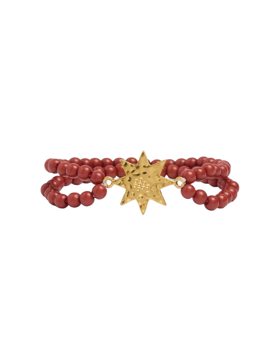 Pulsera De Mezcla De Materiales Con Sin Gema Sin Kilataje Almara Acabado