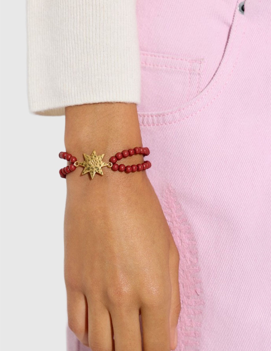 Pulsera Parfois De Mezcla De Materiales Con Sin Gema Sin Kilataje Almara Acabado