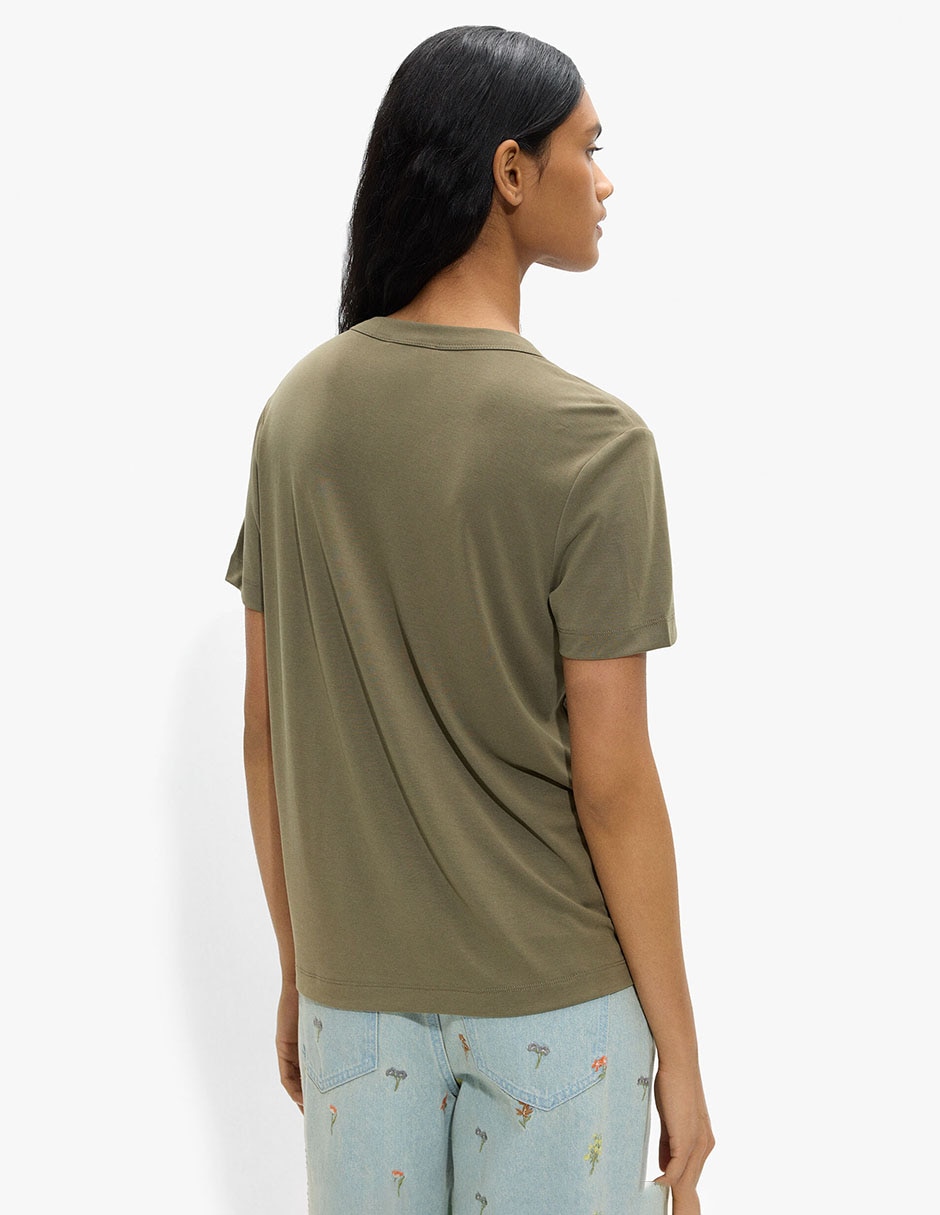 Manga Corta Permanent Cuello V Para Mujer 2
