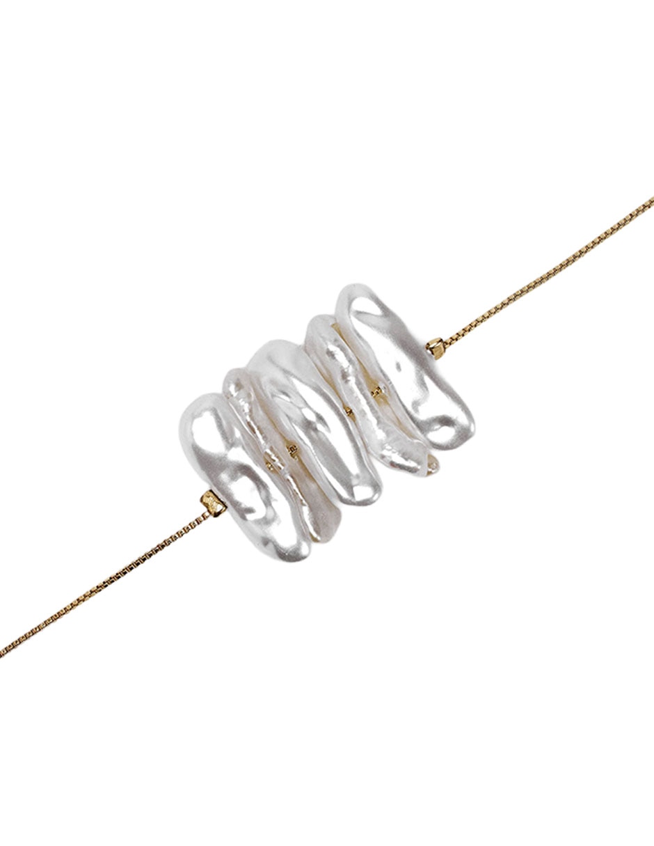 Pulsera 'de' mezcla de materiales 'con' pedrería de fantasía sin kilataje golden delicates 'acabado'