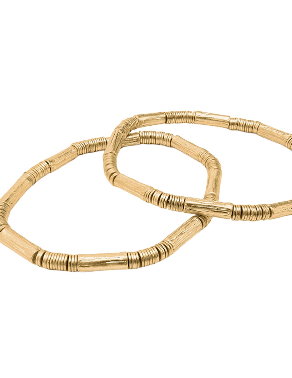 Set De Pulsera Golden Basics De Mezcla De Materiales Sin Kilataje