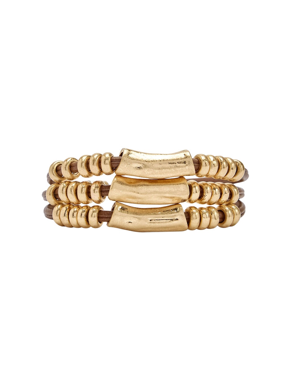 Set De Pulsera Golden Basics Extra De Mezcla De Materiales Sin Kilataje