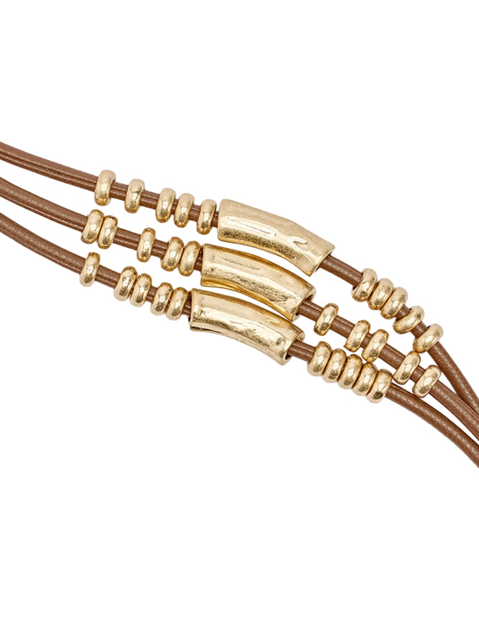 Set De Pulsera Parfois Golden Basics Extra De Mezcla De Materiales Sin Kilataje
