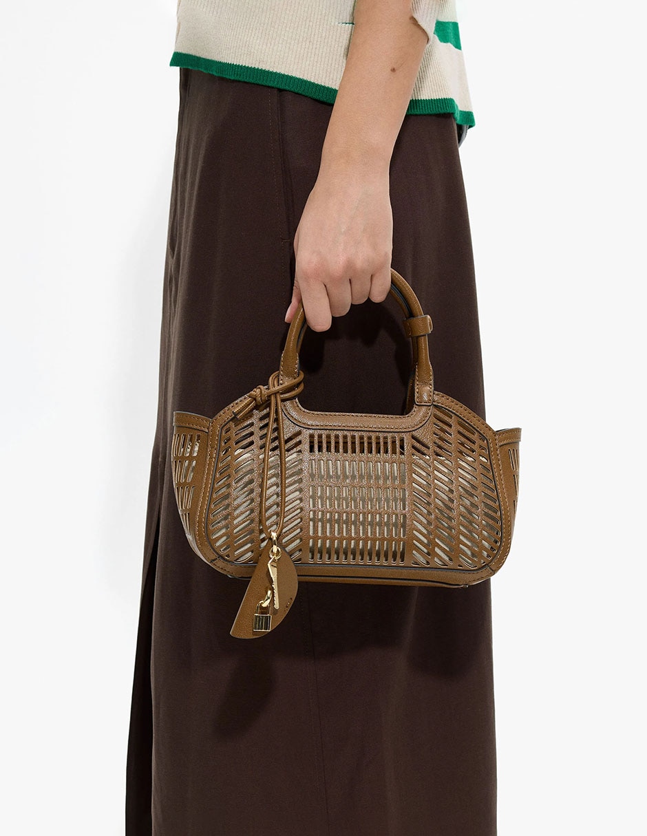 Bolsa Tote Panama De Poliuretano Para Mujer 5