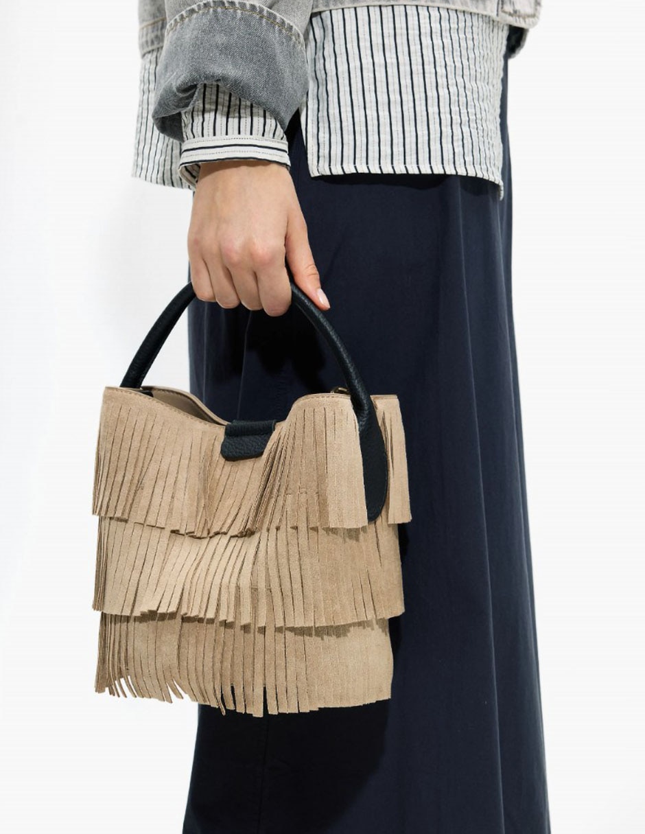 Bolsa Bucket Asher De Mezcla De Materiales Para Mujer 2