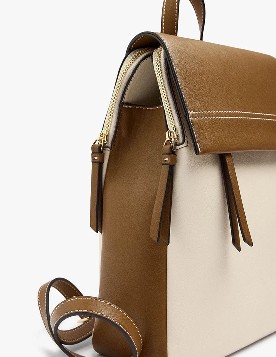 Bolsa Backpack Panama De Poliuretano Para Mujer 2