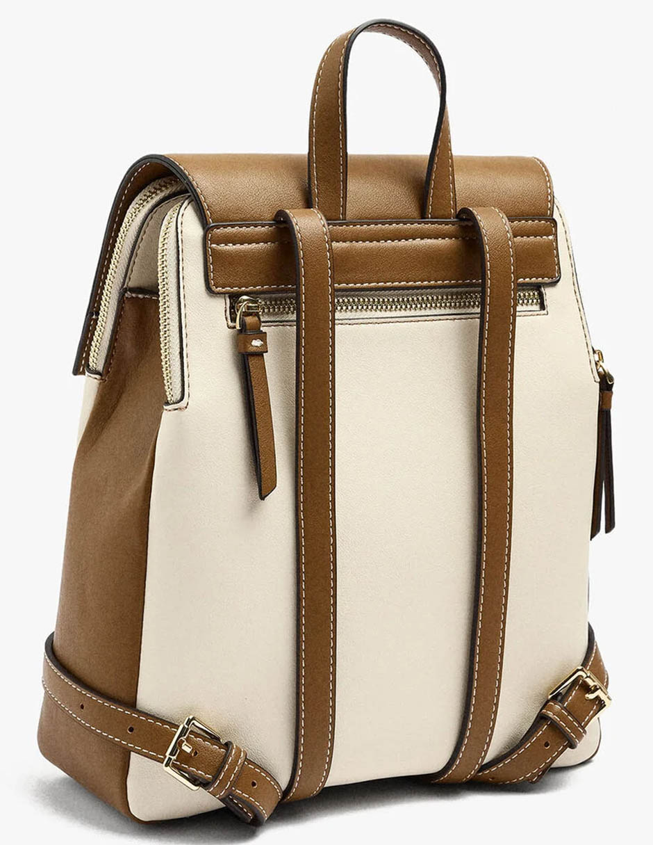 Bolsa Backpack Panama De Poliuretano Para Mujer 3