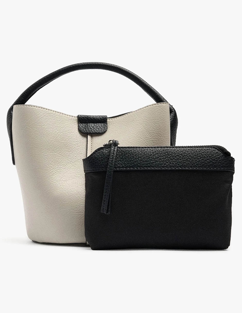 Bolsa Bucket Asher De Poliuretano Para Mujer 2