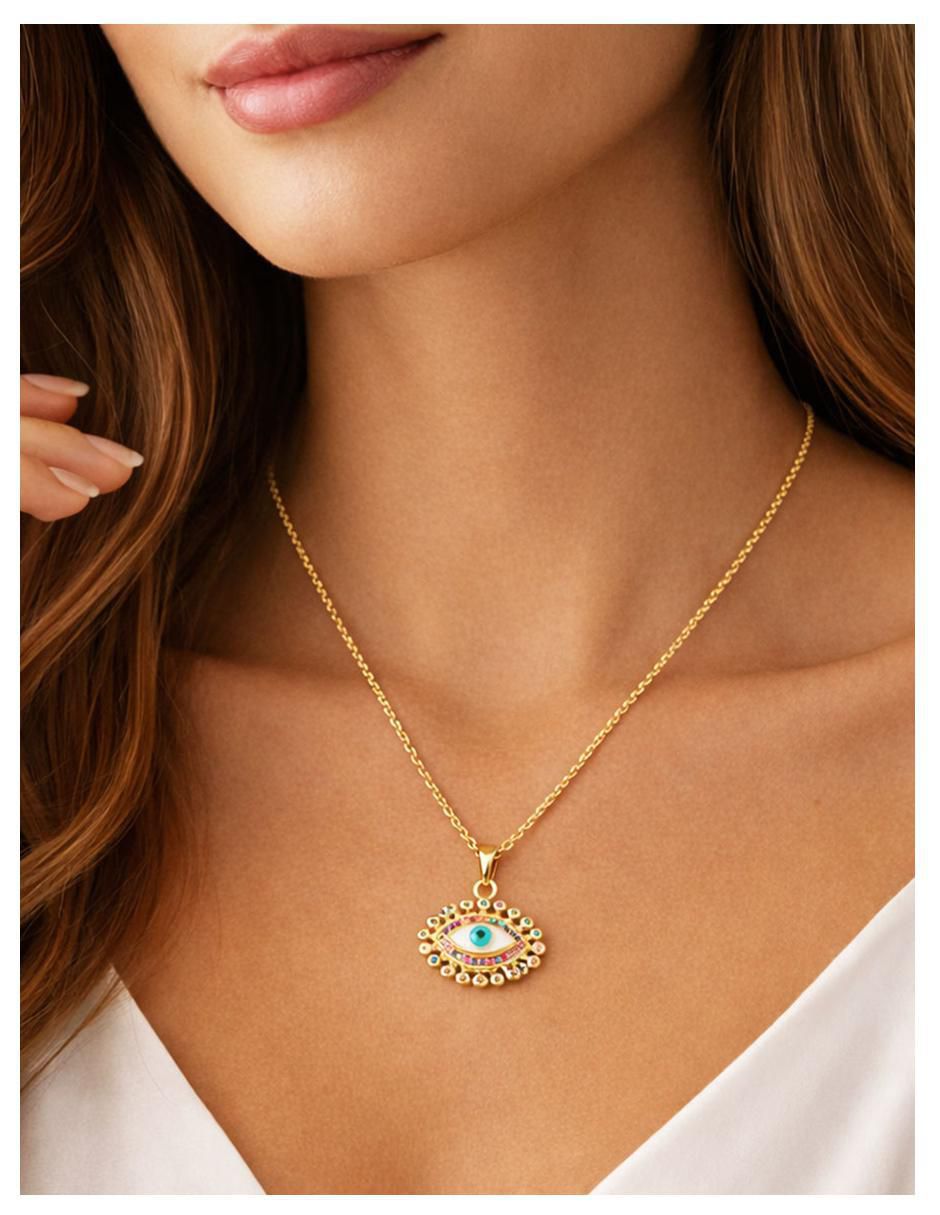 Collar Moon & Self de oro laminado 18 K